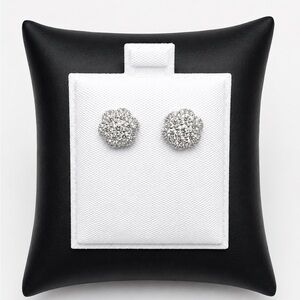 925 Sterling Silver Screw Back Flower Screw Back Stud Earrings